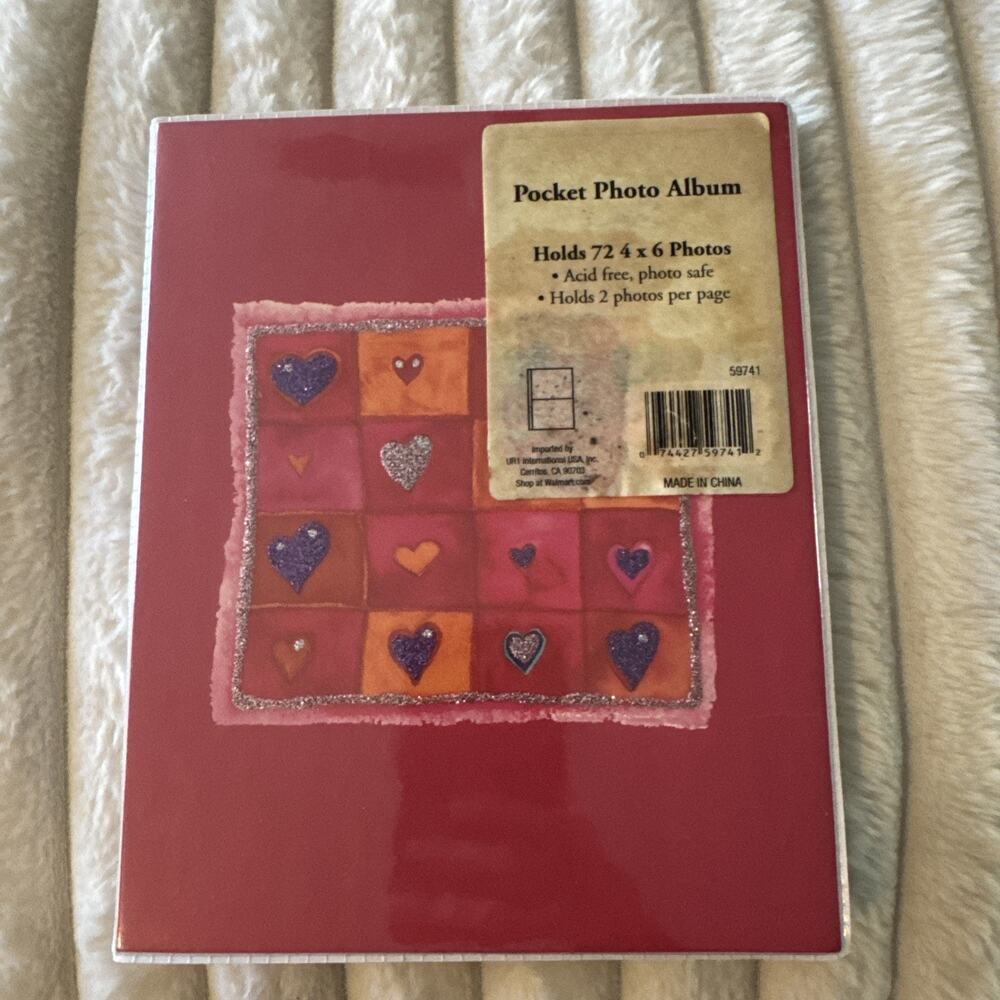 Christopher Vine Design Photo Album Hearts Colorful Pattern Y2K New 2002 Whimsy